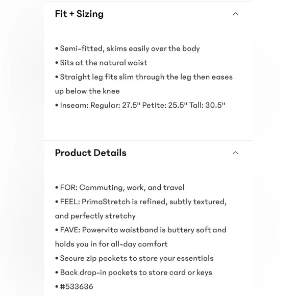 NWT Athleta Endless Black Pants size 8. - Picture 10 of 10